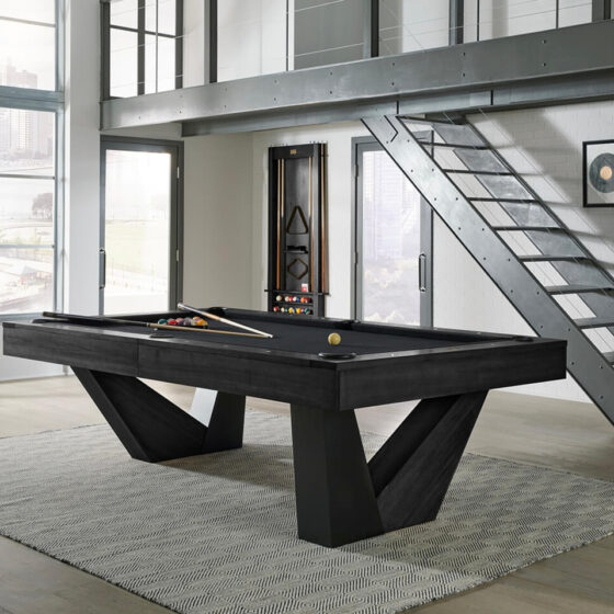 American Heritage Annex pool table with premium accessories and a new felt by SOLO® Pool Tables.