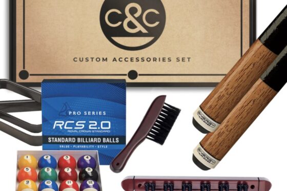 Cue & Case "O" Silver play pack for sale by SOLO® Pool Tables.