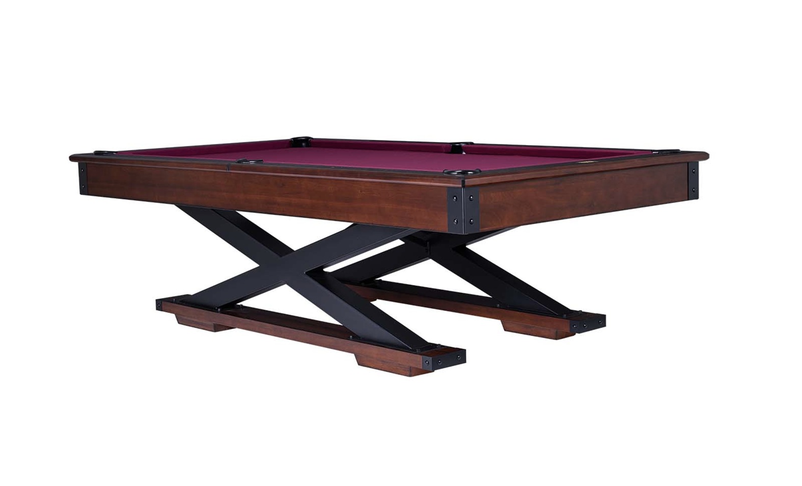 American Heritage Quest pool table with premium accessories and a new felt by SOLO® Pool Tables.