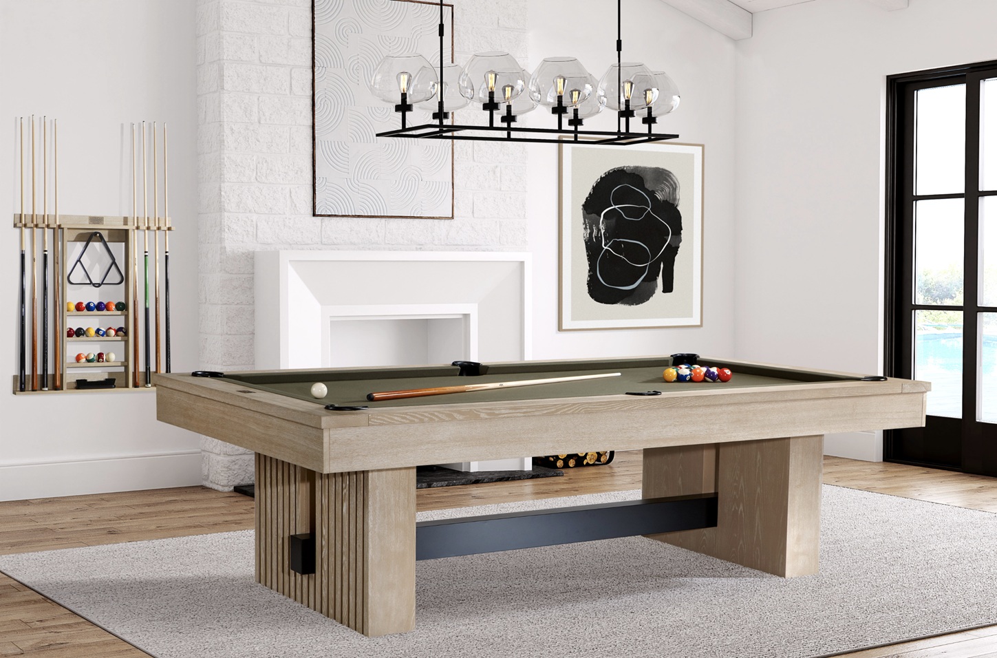 American Heritage Vancouver pool table with premium accessories and a new felt by SOLO® Pool Tables.